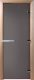 Стеклянная дверь для бани/сауны Doorwood 70x170 / DW03550 (графит матовый) - 