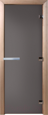 Стеклянная дверь для бани/сауны Doorwood 70x180 / DW03551 (графит матовый)