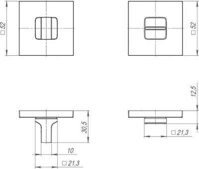 Фиксатор дверной защелки Ajax furniture BK6.K.JS51 BL-24  (черный)