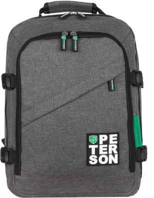 Рюкзак Peterson PTN PLG-02-T (серый/зеленый)