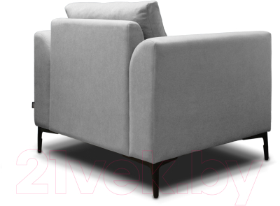 Кресло мягкое Brioli Марк (V2-светло-серый)