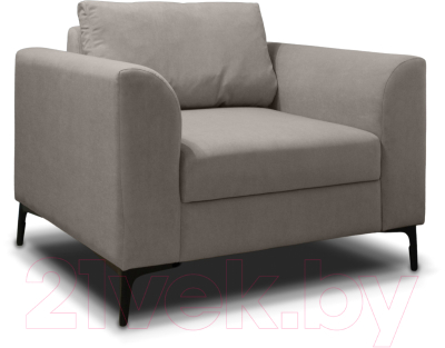 Кресло мягкое Brioli Марк (V3-серый/коричневый)