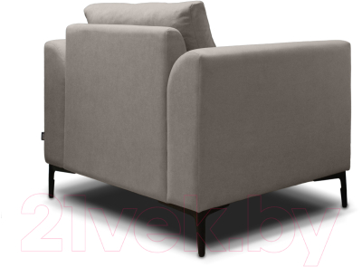Кресло мягкое Brioli Марк (V3-серый/коричневый)