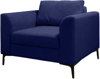 Кресло мягкое Brioli Марк (V11-темно-синий) - 
