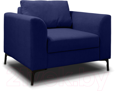 Кресло мягкое Brioli Марк (V11-темно-синий)