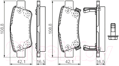 

Тормозные колодки Bosch, 0986494329