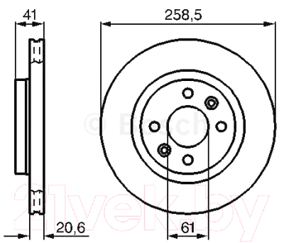 

Тормозной диск Bosch, 0986478124