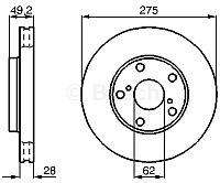 Тормозной диск Bosch 0986478632 - 