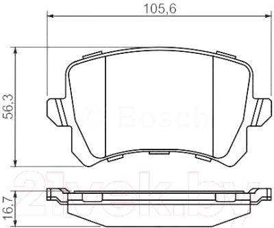 Тормозные колодки Bosch 0986494344