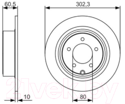 Тормозной диск Bosch 0986479R07