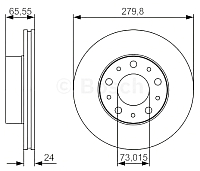 Тормозной диск Bosch 0986479S70 - 