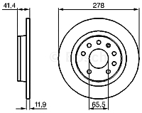 Тормозной диск Bosch 0986479106 - 