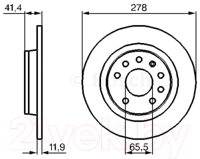 Тормозной диск Bosch 0986479106