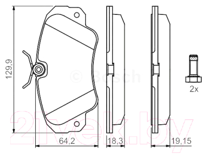 

Тормозные колодки Bosch, 0986460939