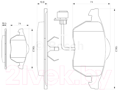 

Тормозные колодки Bosch, 0986460937