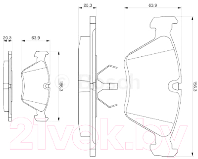 

Тормозные колодки Bosch, 0986490640