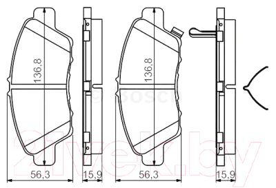 

Тормозные колодки Bosch, 0986494562