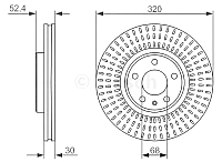 Тормозной диск Bosch 0986479753 -