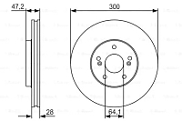 Тормозной диск Bosch 0986479R47 - 