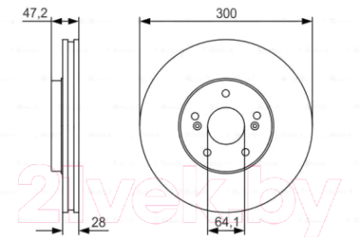 Тормозной диск Bosch 0986479R47