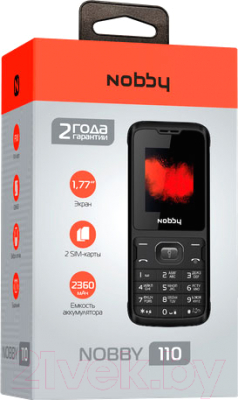 Мобильный телефон Nobby 110 (черный/серый)