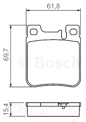 

Тормозные колодки Bosch, 0986460965