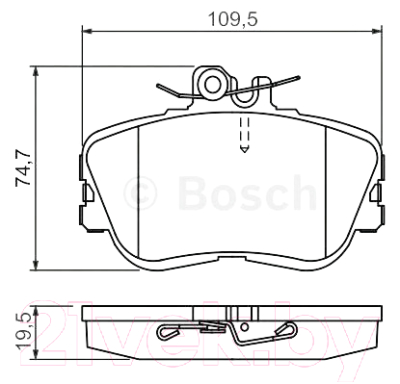 

Тормозные колодки Bosch, 0986460977