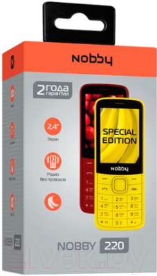Мобильный телефон Nobby 220 (бордовый)