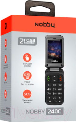 Мобильный телефон Nobby 240C (темно-серый)