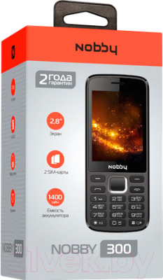 Мобильный телефон Nobby 300 (черный/серый)