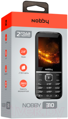 Мобильный телефон Nobby 310 (черный/серый)