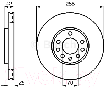 

Тормозной диск Bosch, 0986478588