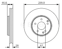 Тормозной диск Bosch 0986479R79 - 