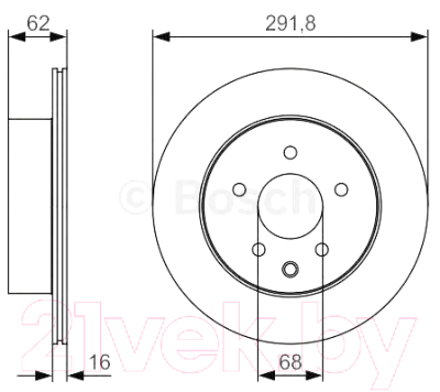 

Тормозной диск Bosch, 0986479S31