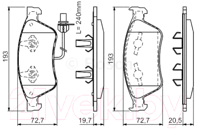 

Тормозные колодки Bosch, 0986494200