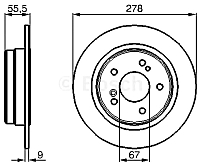 Тормозной диск Bosch 0986478325 - 
