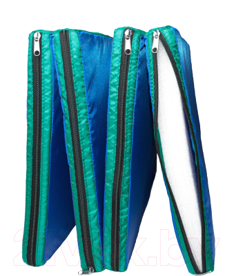 Гимнастический мат Зубрава 0.6x1.6м / МТТ0616004  (синий / зеленый)