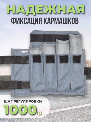 Комплект утяжелителей Зубрава УРН8 (2шт, серый)