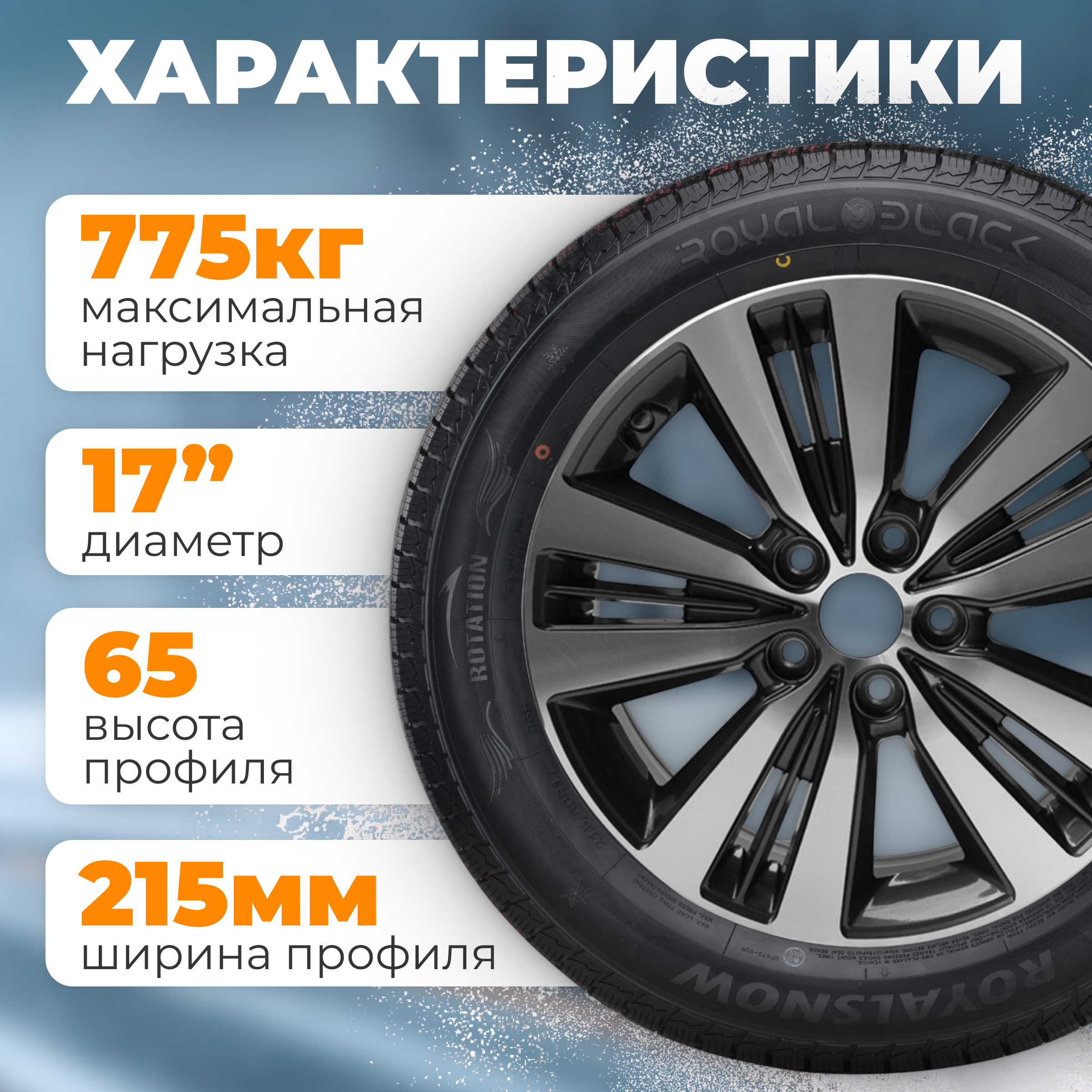 Зимняя шина ROYAL BLACK Royal Snow 215/65R17 99H — фото 3