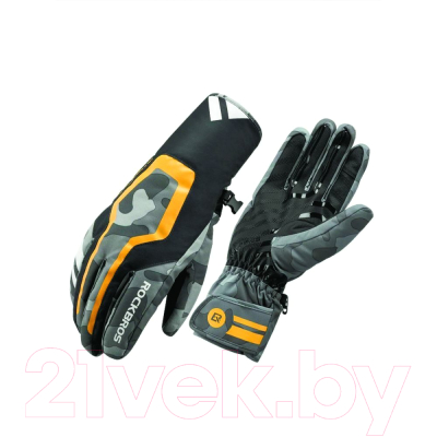 Велоперчатки RockBros S233C (XL, черный/серый/желтый)