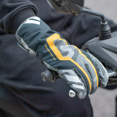 Велоперчатки RockBros S233C (XL, черный/серый/желтый)