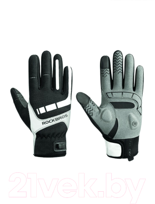 Велоперчатки RockBros S173-1 (L, черный/серый)