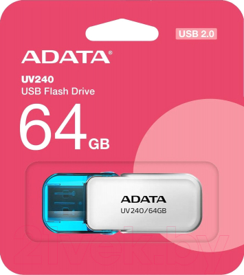 Usb flash накопитель A-data UV240 64GB (AUV240-64G-RWH)