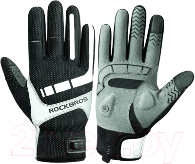 Велоперчатки RockBros S173-1 (XL, черный/серый)