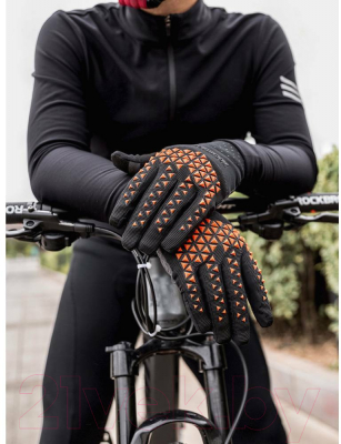 Велоперчатки RockBros S275 (M, черный/серый)