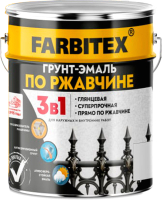 Грунт-эмаль Farbitex По ржавчине 3в1 (5кг, красно-коричневый) - 