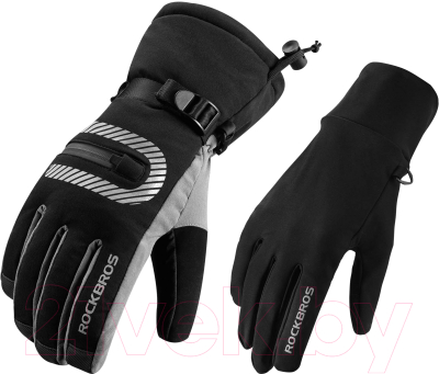 Велоперчатки RockBros S171-BGR (M, черный/серый)