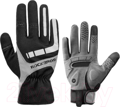 Велоперчатки RockBros S173BGR (L, черный)
