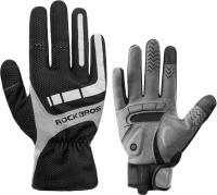 Велоперчатки RockBros S173BGR (M, черный) - 