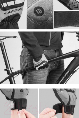 Велоперчатки RockBros S173BGR (XL, черный)